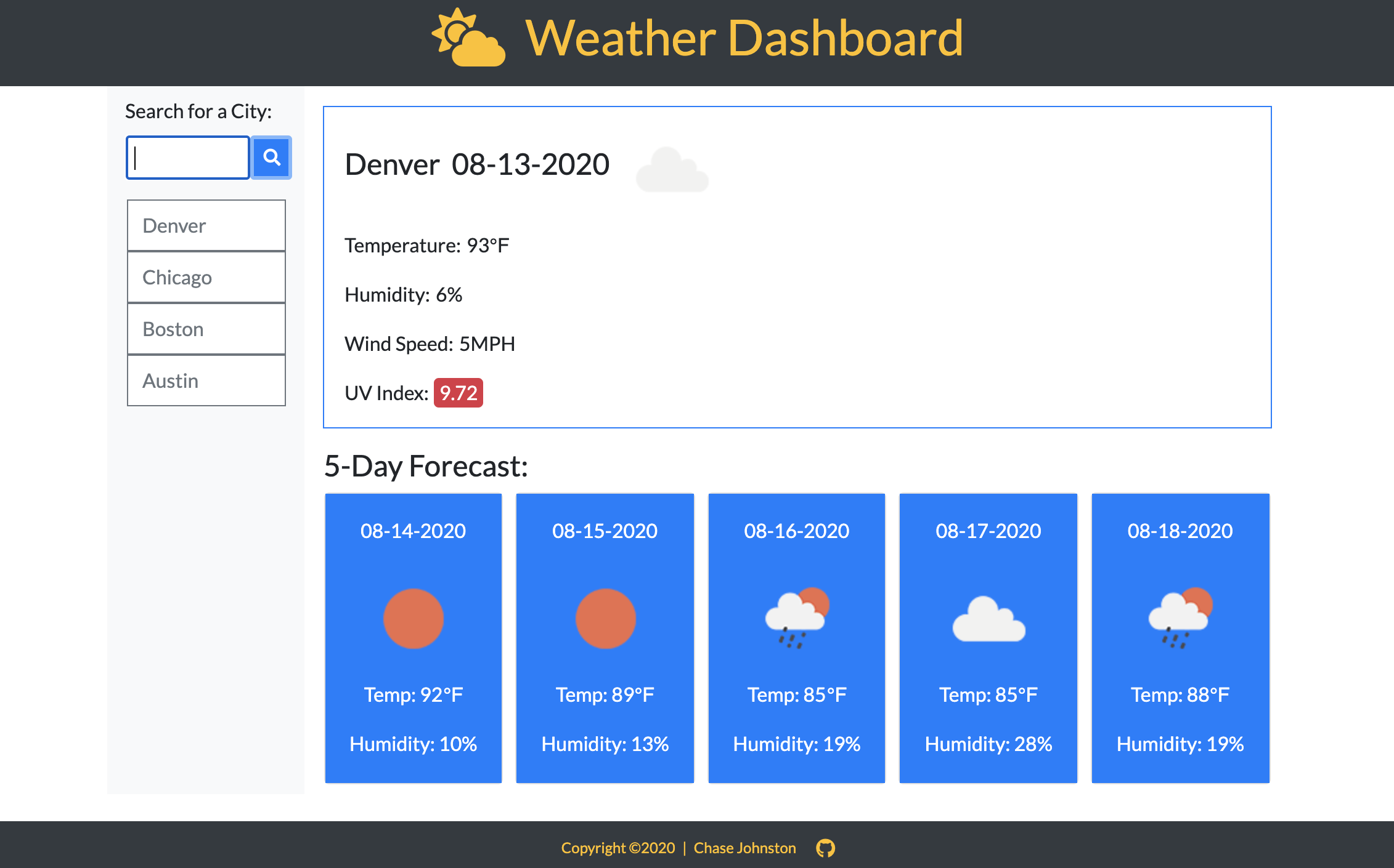Weather Dashboard